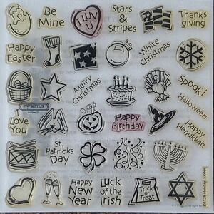 Close To My Heart Holiday Jubilee D1128 Clear Acrylic Stamps